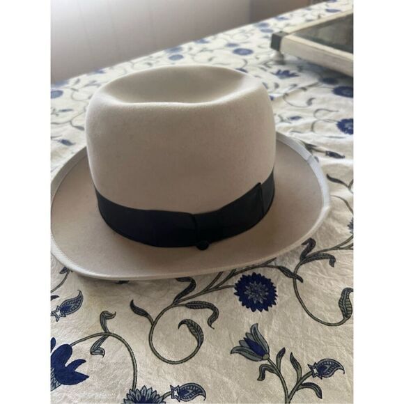 Vintage Beaver Blend Custom Made Rene Menard Chapeau Gray Fedora Gray - Picture 1 of 10